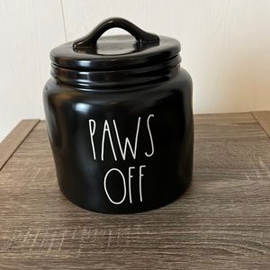 Rae Dunn Paws Off Treat Jar